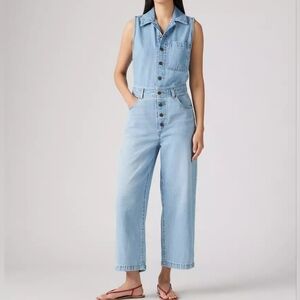 Levi's Sleeveless Denim Jumpsuit In Home Improvement Jum